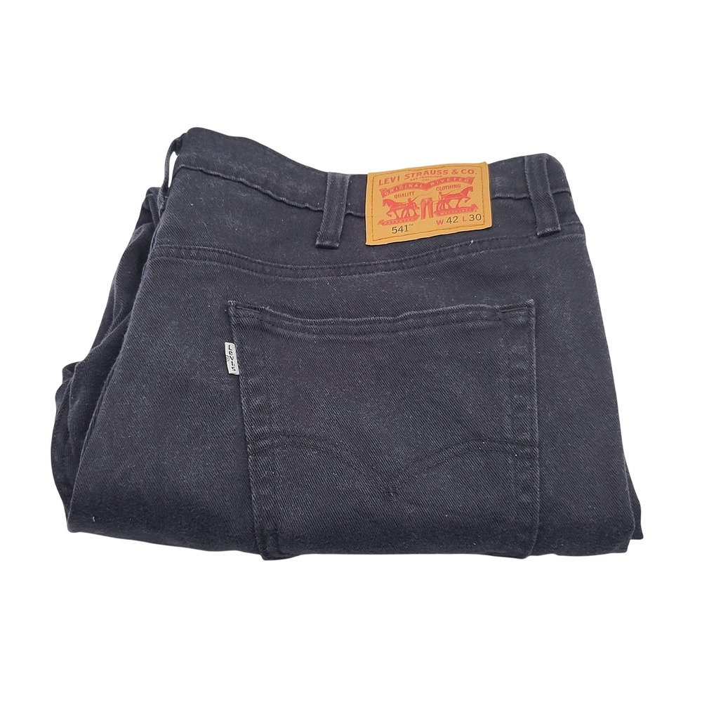 Levi's 541 Athletic Taper Jeans Men 42x30 Blue Dark Wash Cotton Stretch Workwear